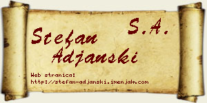 Stefan Ađanski vizit kartica